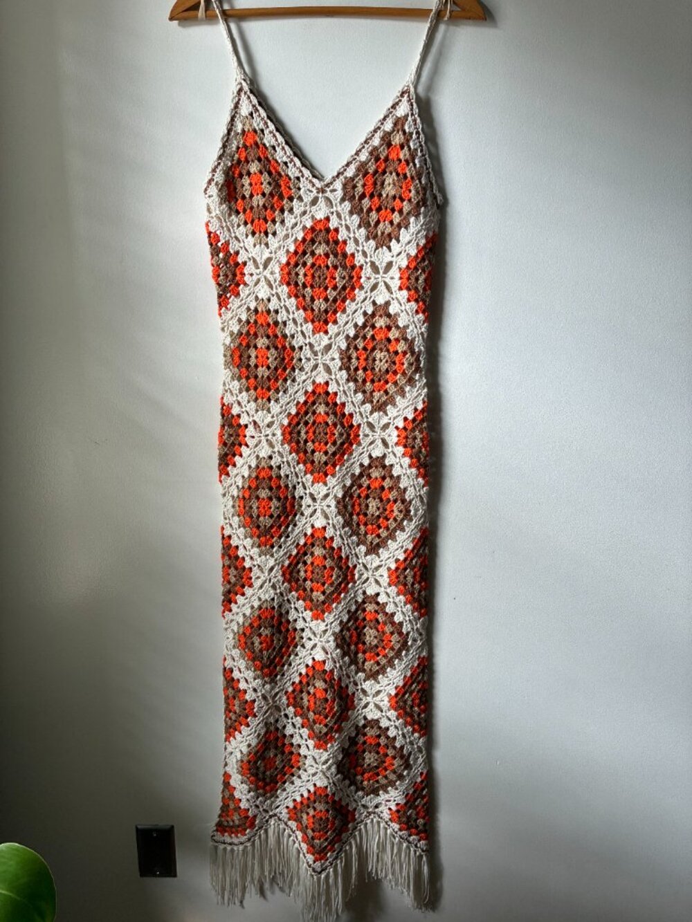 NEW W/O TAG ELAN MIDI CROCHET BOHO SUMMER DRESS SIZE L
